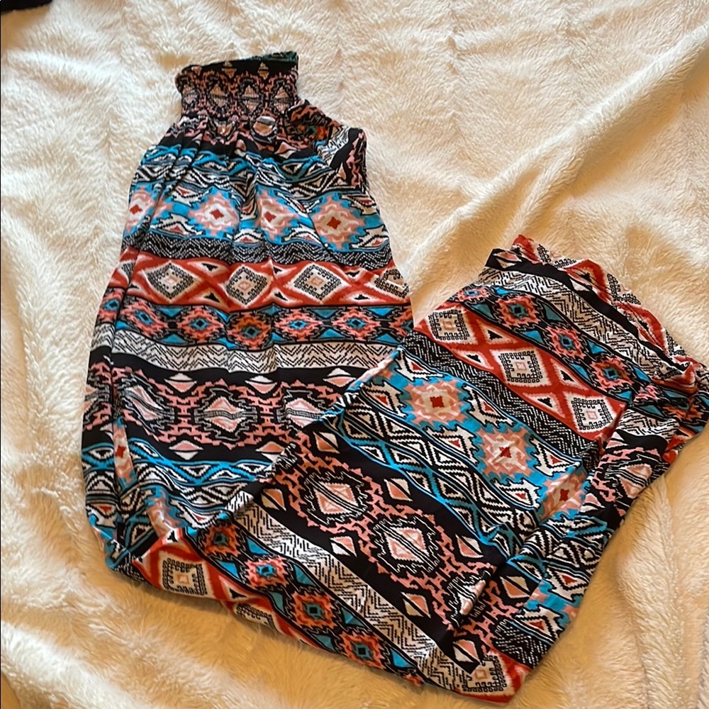Printed Elastic-Waist Palazzo Pants - Multicolor